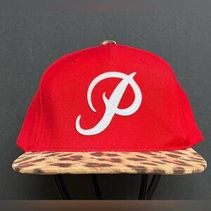 Primitive Hat Cap Snap Back Red Leopard Print Wool Starter Phillies 76ers